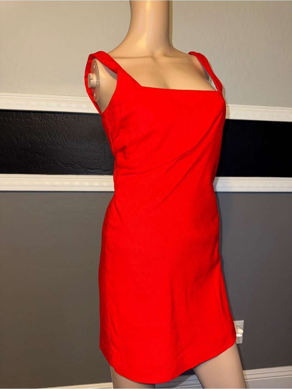 NWT ANTONIO MELANI Guinevere Linen Blend Square Neck Sleeveless Romper Size 2